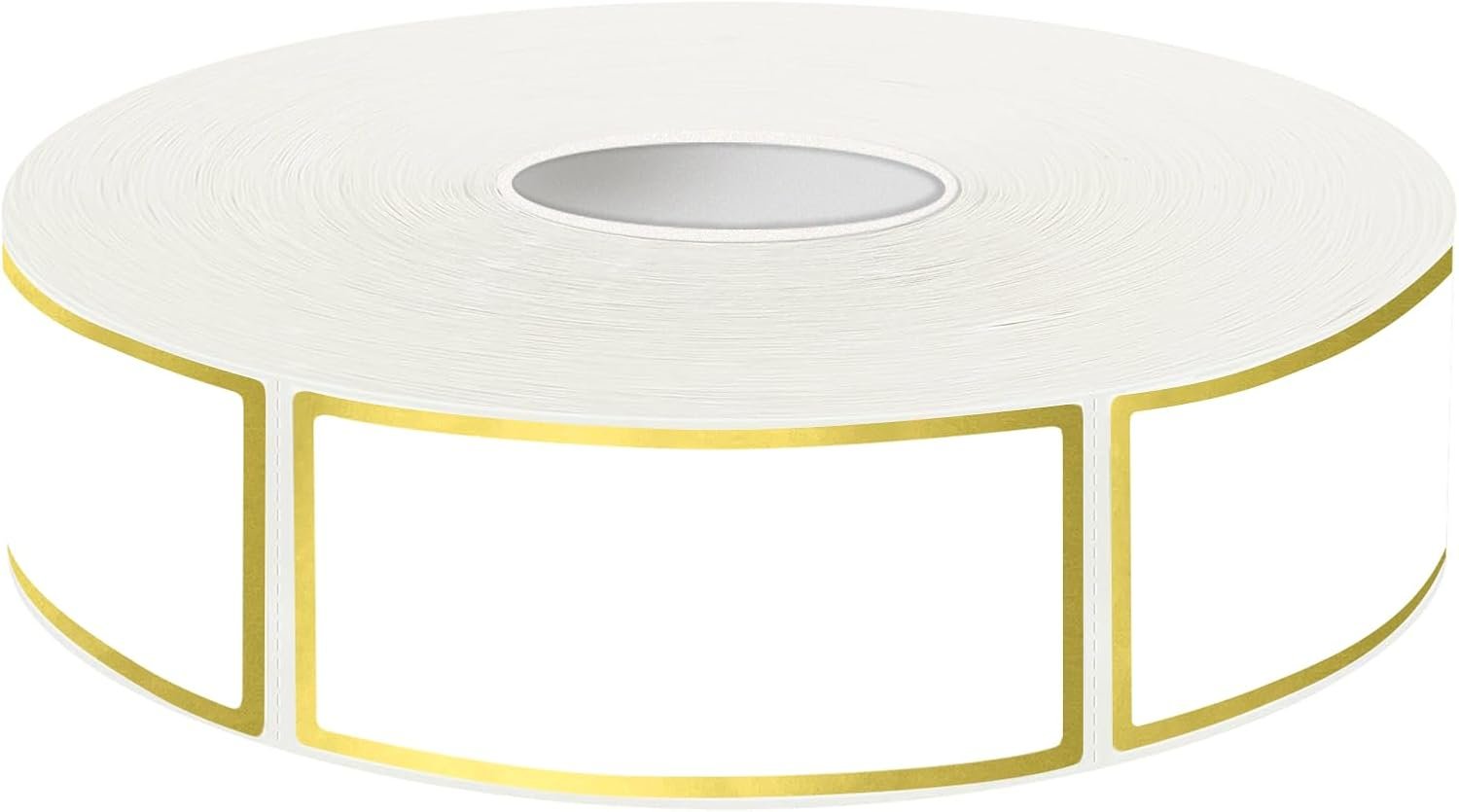 Gold-bordered handwritten label paper, waterproof and oil-proof, suitable for food containers, jars