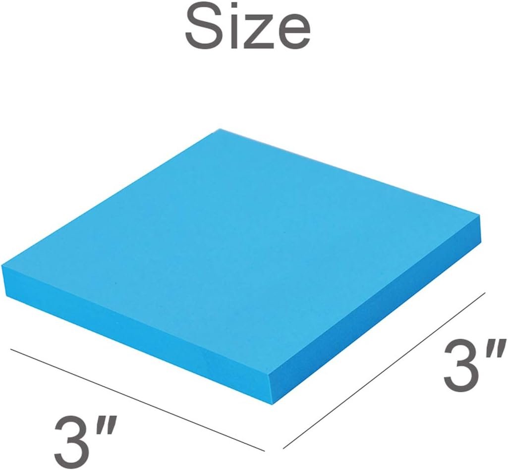Sticky Notes 3x3 Inches,Bright Colors Self-Stick Pads, Easy to for Home, Office, Notebook, 82 Sheets/pad - Image 2