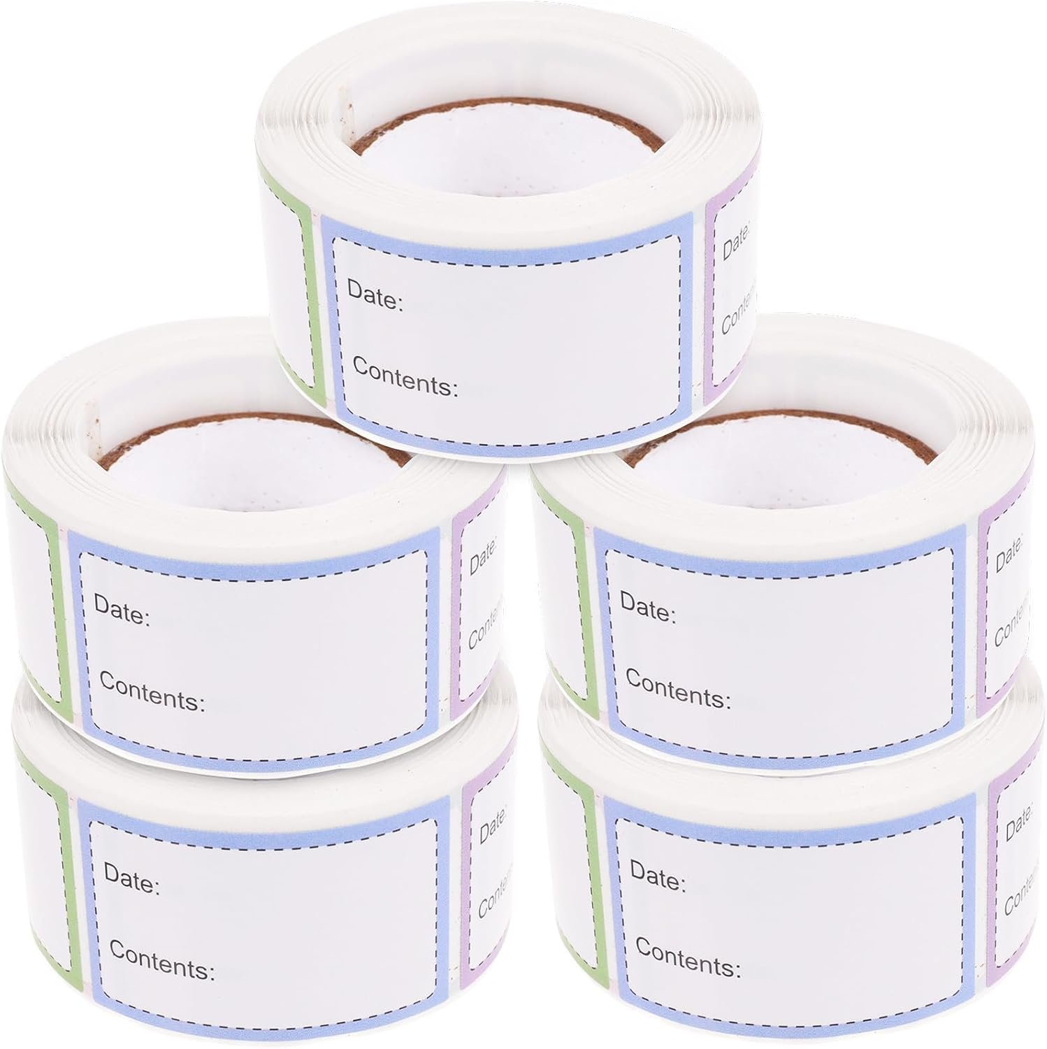 Blank date label stickers, suitable for food containers and bottles, portable self-adhesive labels