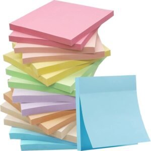 16 Pack Sticky Notes 3x3 in , Pastel Colors Sticky Note Pads, Recyclable, Sticky Notes Bulk Easy to for Home, Office, Notebook