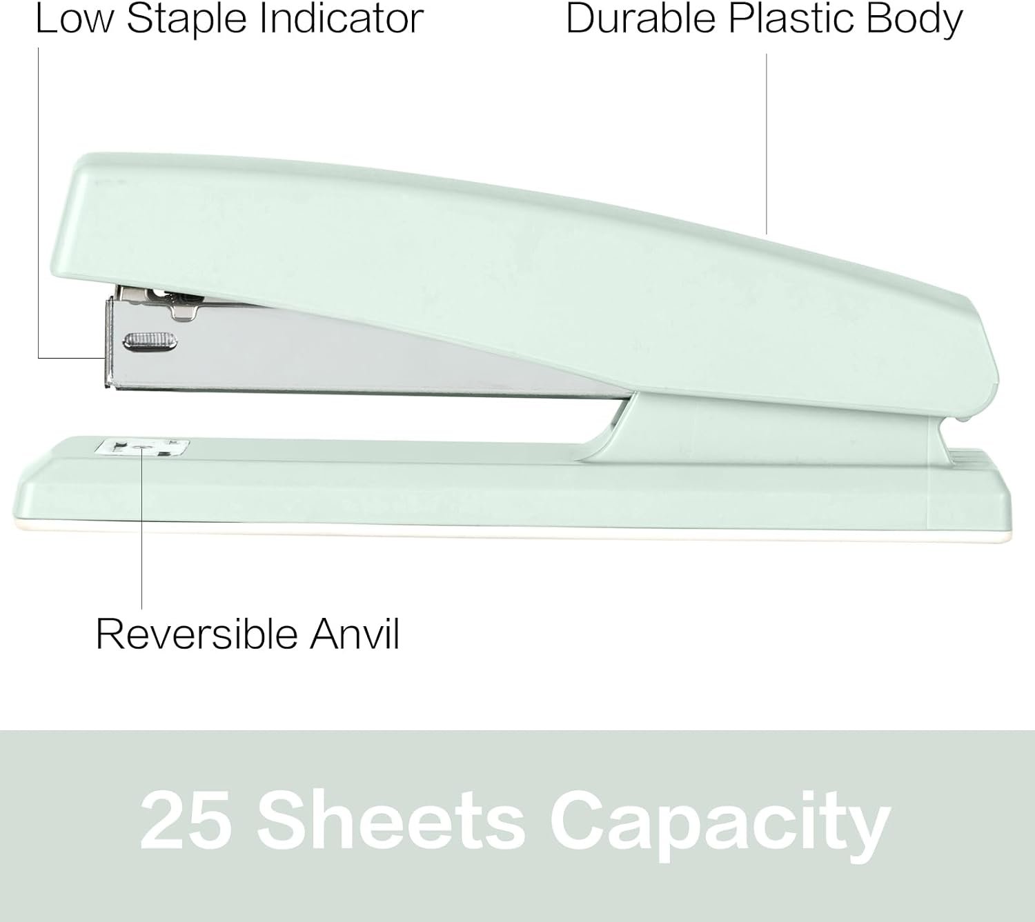 2 Pack Office 25 Sheet Capacity Inclus 2000 and 2 Removers 2 Pack Green - Image 2