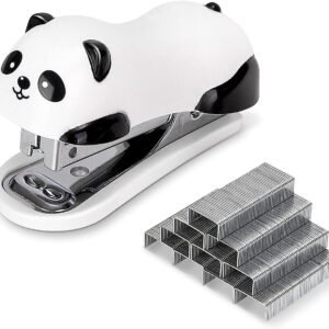 Mini Cute Panda    Office   12 Sheet Capacity  Inclus Built-in  Remover & 1000PCS No.10