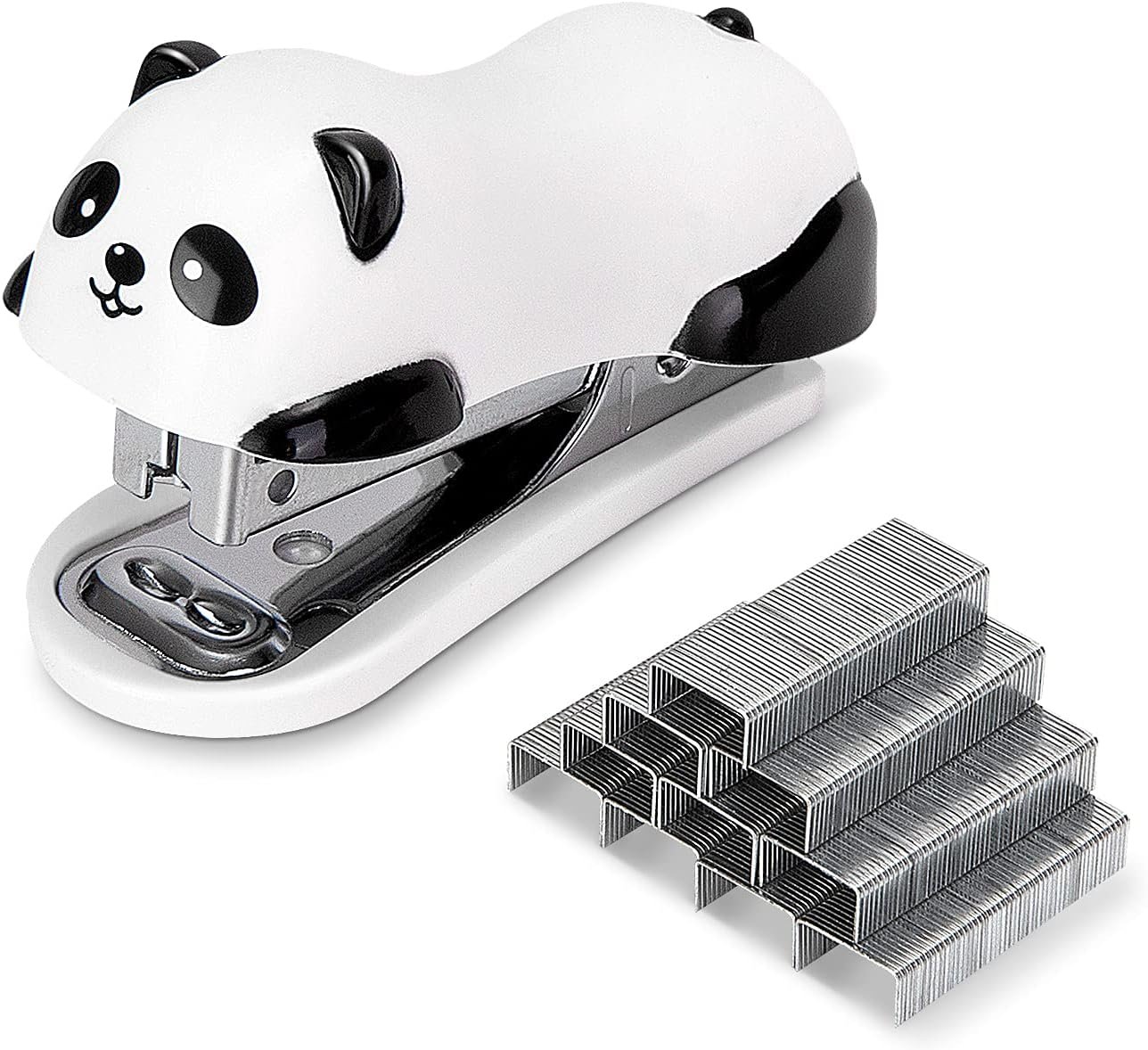 Mini Cute Panda Office 12 Sheet Capacity Inclus Built-in Remover & 1000PCS No.10