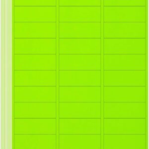900 fluorescent green label papers, writable or inkjet/laser printable