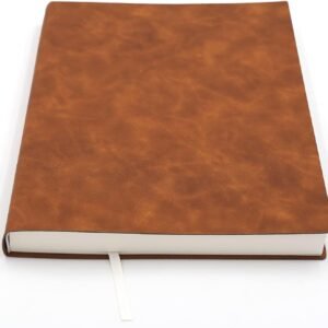Large Thick Journal Notebook, Lined Papers, A4 8.4x11.4 inches, 416 Pages, Soft Faux Leather Cover (Brown, Ruled)