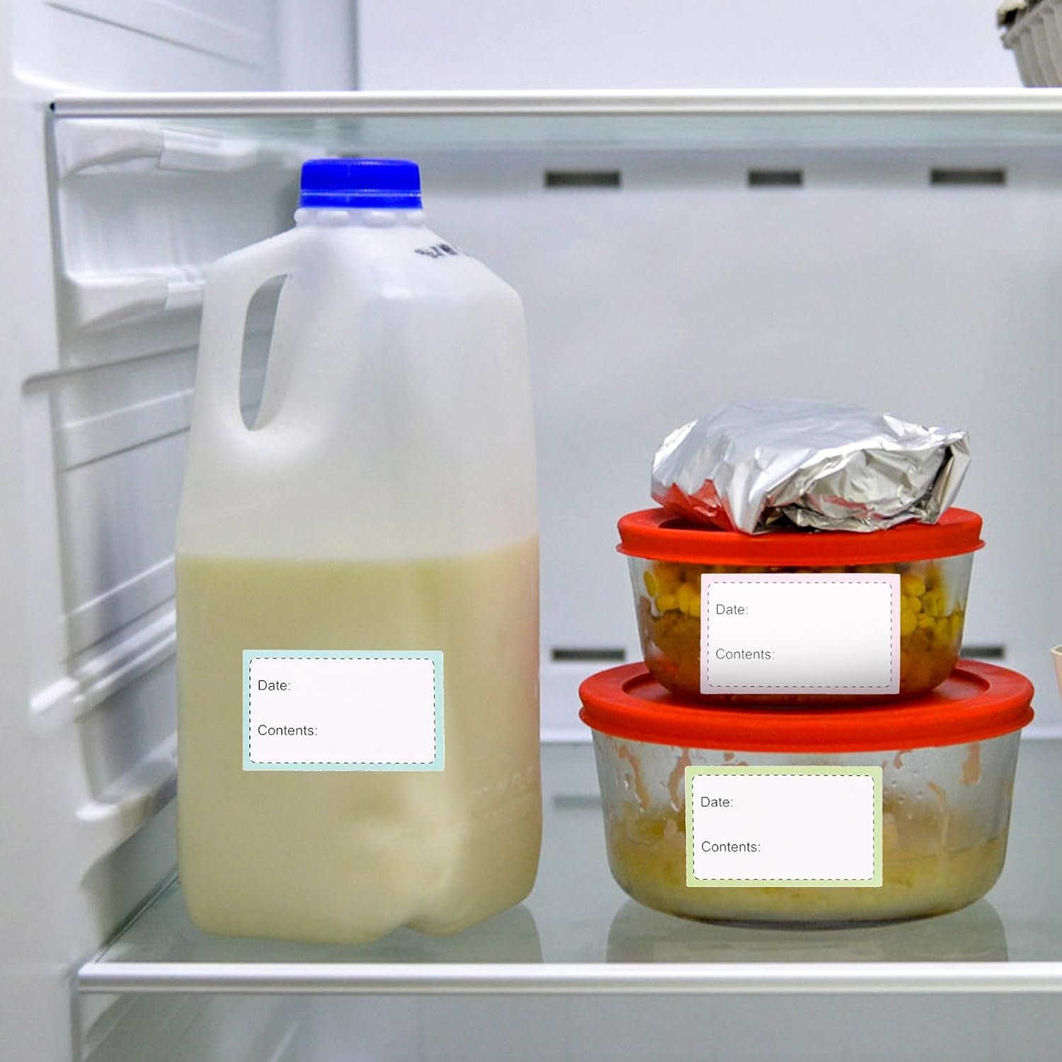 Blank date label stickers, suitable for food containers and bottles, portable self-adhesive labels - Image 2