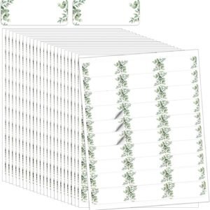 Handwritten label paper, printable eucalyptus themed self-adhesive stickers, suitable for envelope sealing