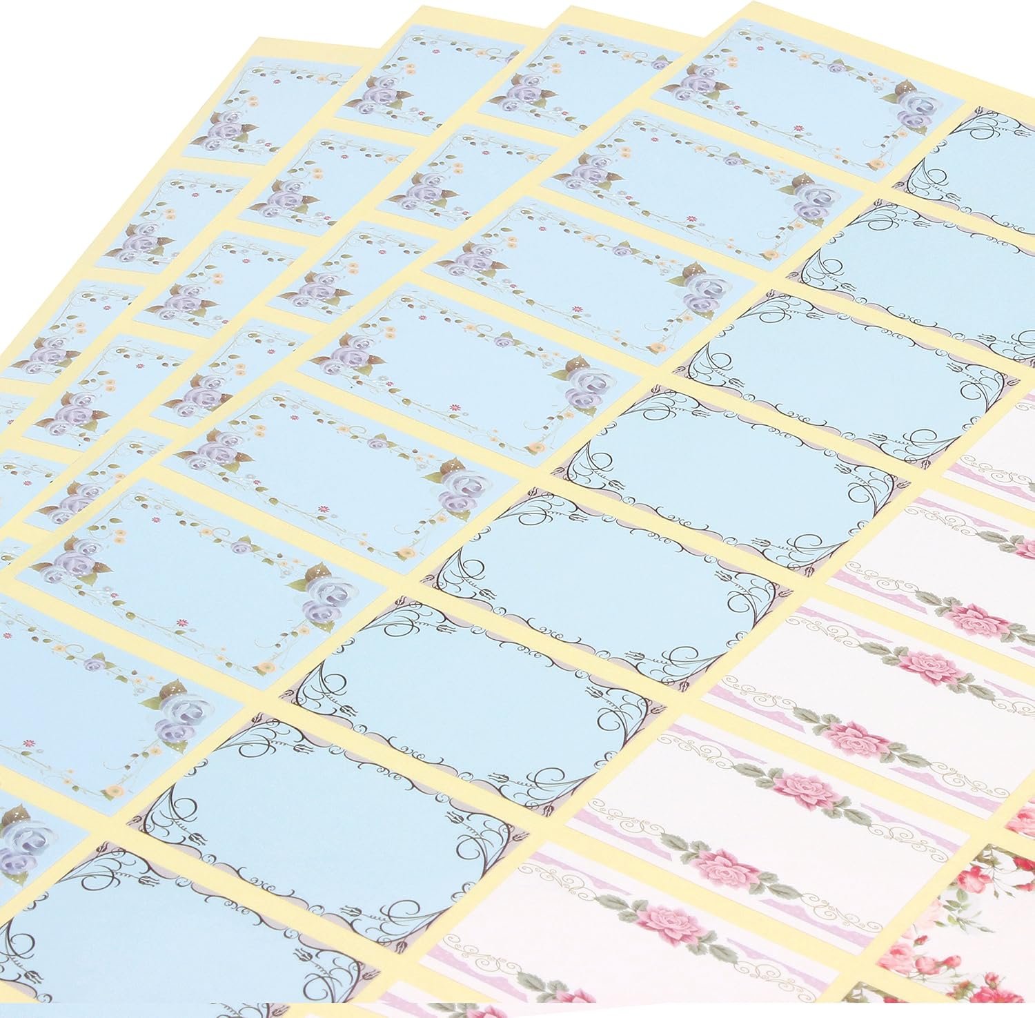 Floral handwritten label paper, 256 self-adhesive gift label stickers, blank and writable - Image 2